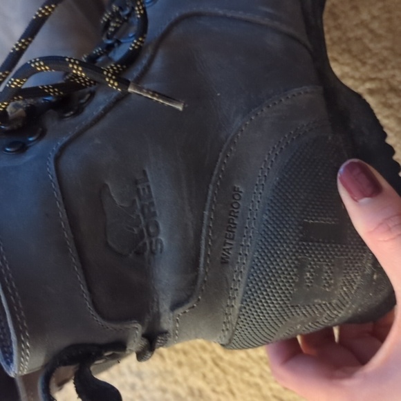 Sorel Ankeny Gray Leather Mid Hiker Boots Men’s Size 8 - Picture 7 of 11